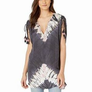 Young Fabulous & Broke Hunny Tie-Dye Tassel Tunic